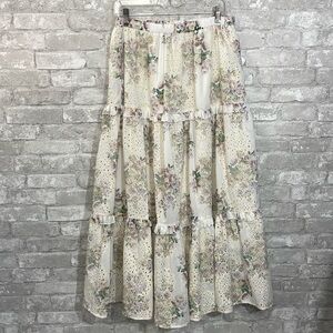 Solitaire Floral Tiered Ruffle Skirt